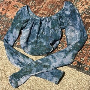 UO Blue and Green Long Sleeve Top